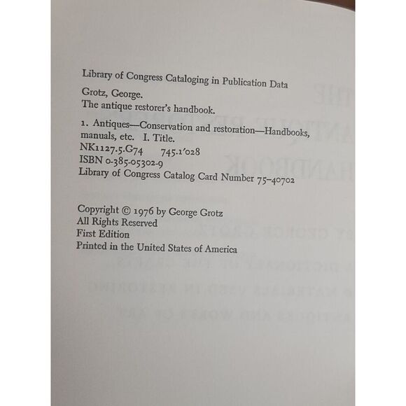 The Antique Restorers Handbook - George Grotz #A54 - Picture 5 of 9